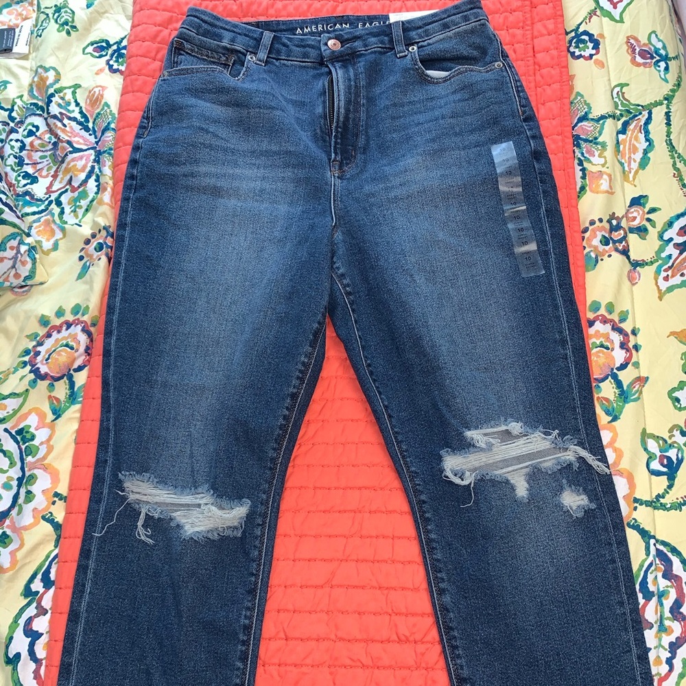 American Eagle stretch mom jeans, size 10